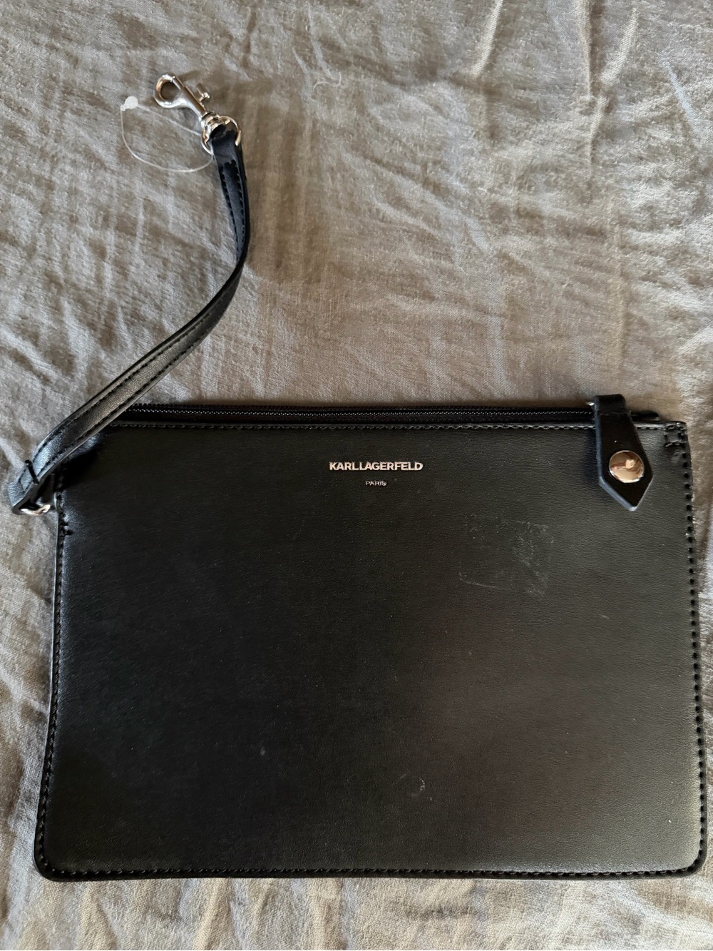 Karl Lagerfeld Black wristlet Pouch Large